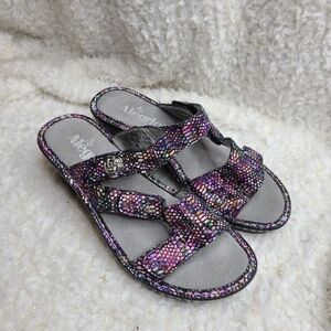 Alegria Loti Funtastic Leather Wedge Sandals‎ size 36 NEW